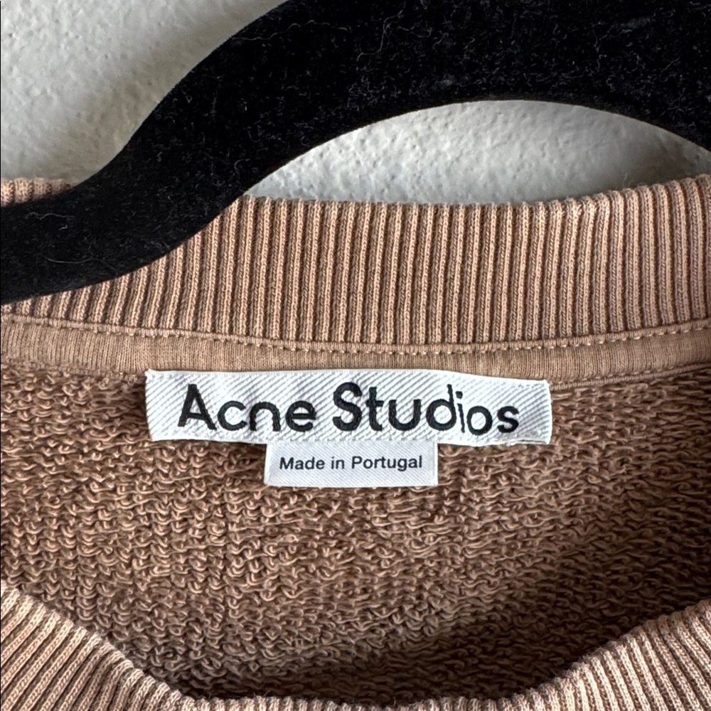 Acne Studios Forban Oversized Logo Embroidered Loopback Cotton-Jersey Sweatshirt - Picture 4 of 6